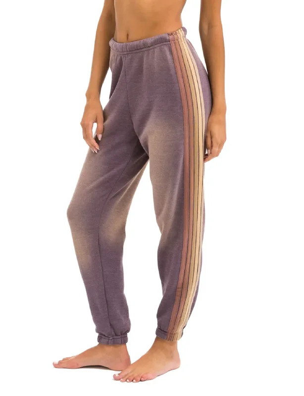 Snag Fabulous Fashion Bargains 5 Stripe Women's Sweatpants, Faded Mocha