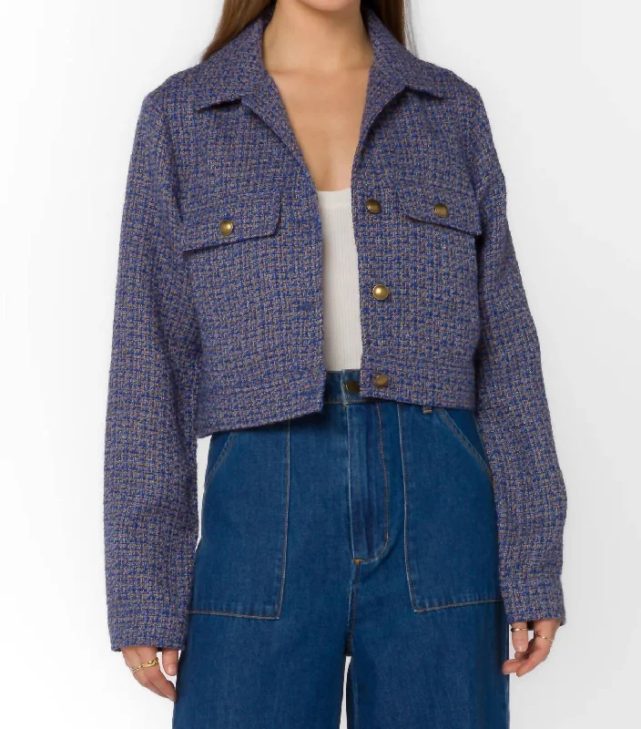 Big Sale Event Mateo Tweed Jacket In Blue Tan