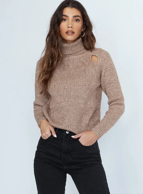 Huge Price Cut Alexi Turtleneck Sweater Brown