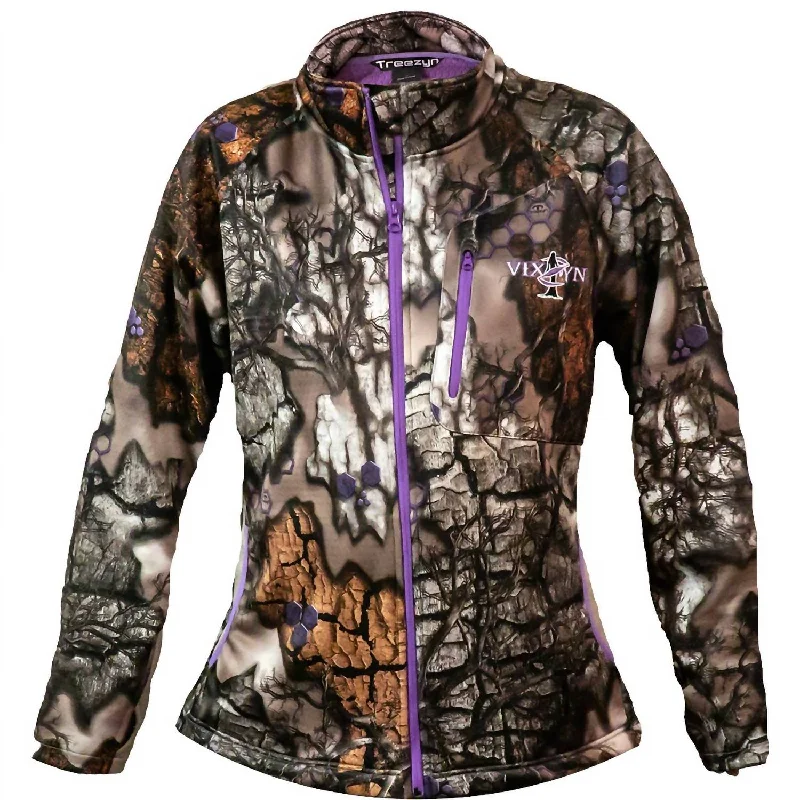 Trend Setting Threads Women's Late Season Lined Jacket In Camo (With Purple Accent)