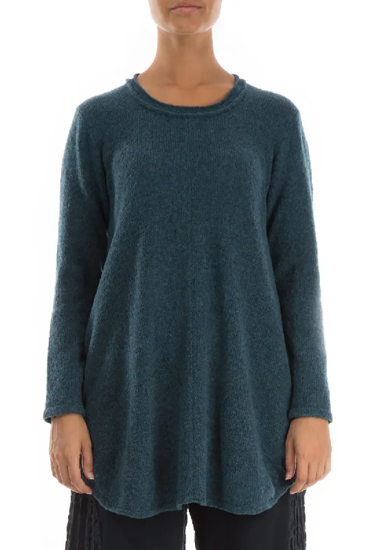 Best Sellers Loose Cosy Teal Wool Sweater