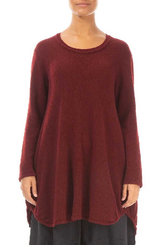 New Arrivals Loose Cosy Maroon Wool Sweater