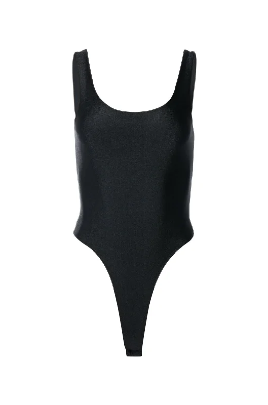 Hot Trends PAXTON SAMI SCOOP SLEEVELESS BODYSUIT IN BLACK