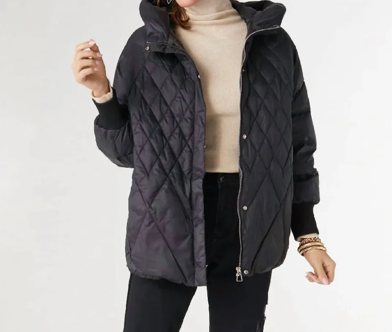 Affordable Women’s Clothing Online Londyn Relaxed Down Quilted Jacket In Black