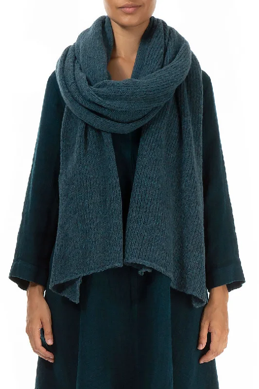 Special Offers Extra Long Teal Soft Wool Scarf