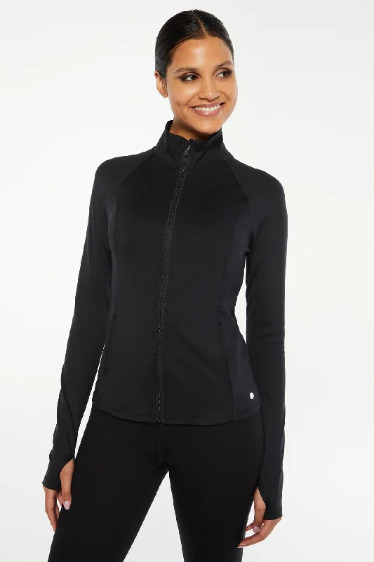 Style Versatile Women's Collection Essential Yoga Jacket (Black)