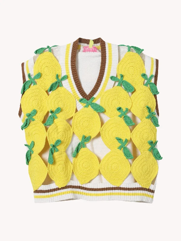 Trendy New Clothes CROCHET LEMON VEST