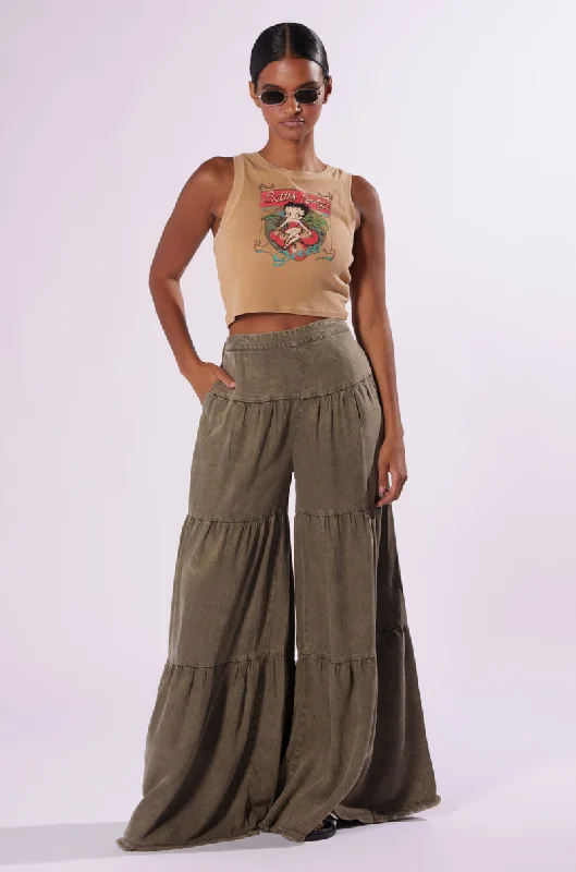 Browse Our Top Products INDIE WASHED WIDE LEG PANT