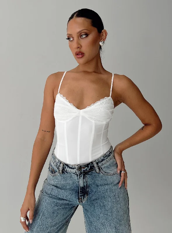 Chic & Cozy Collection Karisha Bodysuit White