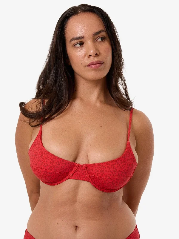 Women's Clothing Stores Zinnia Underwire Bikini Top - Flame Red