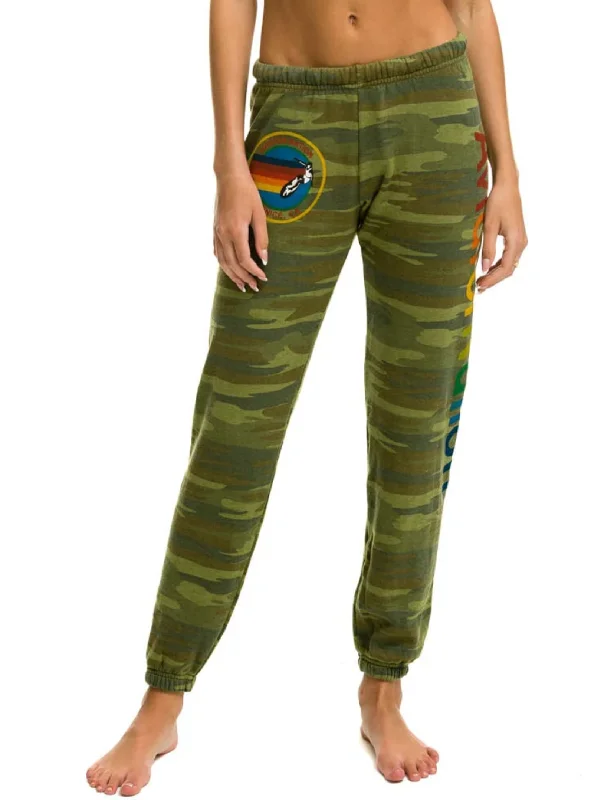 Stylish Statements Logo Womens Sweatpants, Camo